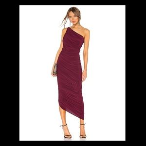 XXS Norma Kamali Diana Gown Dress in Burgundy / Maroon